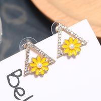 Fashion Ol Triangle Cute Geometric Floral Earrings sku image 1