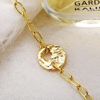 Stylish Geometric Cutout Gold Metal Bracelet main image 5