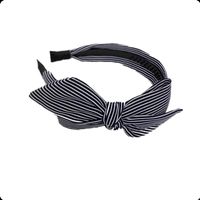 2021 Neue Gestreifte Große Schleife Stirnband Ins Koreanische Version Mit Zähnen, Rutsch Feste Gitter, Gesichts Wäsche, Kopfschmuck Für Erwachsene main image 6