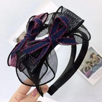Headband Spring And Summer New Mesh Lace Multi-layer Bow Head Buckle With Teeth Non-slip Headband Hairpin Women main image 1