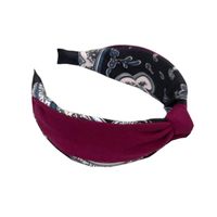 Headband Hit Color Middle Knotted Hairpin Korean Version Wide-brimmed Non-slip Headband Hair Accessory main image 6