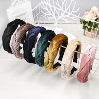 Velvet Fabric Tweezers Headband Korean Creative Twist Headband Hairpin main image 2