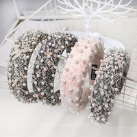 Europe And The United States Material Nails Pearl Sponge Headband Fashion Small Fragrance Headwear main image 1