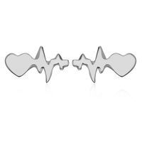 Fashion Ecg Heartbeat Current Lightning Styling Earrings sku image 1