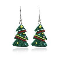 New Cute Cartoon Color Christmas Tree Gift Earrings sku image 1