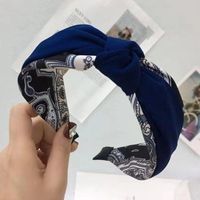 Headband Hit Color Middle Knotted Hairpin Korean Version Wide-brimmed Non-slip Headband Hair Accessory sku image 2