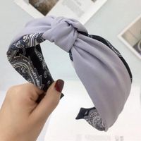 Headband Hit Color Middle Knotted Hairpin Korean Version Wide-brimmed Non-slip Headband Hair Accessory sku image 5