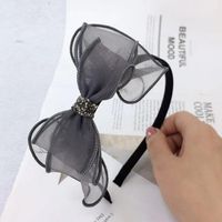 Koreanischer Kleiner Duftwind Strass Big Bowknot Stirnband Frauen 2021 Einfarbiges Spitzen Netz Stirnband Haarschmuck Im Ins-stil sku image 5