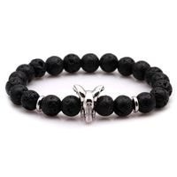 New Copper Plated Gold Micro-set Zircon Elephant Bracelet Natural Stone Volcanic Stone Beaded Bracelet main image 4