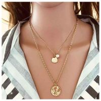 Avatar Coin Shell Pendant Necklace Female main image 1