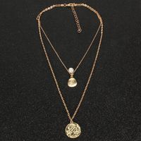 Avatar Coin Shell Pendant Necklace Female main image 4