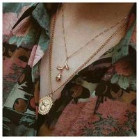 Jewelry Personality Trend Multi-layer Metal Alloy Flower Pendant Necklace Female main image 1