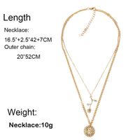 Jewelry Personality Trend Multi-layer Metal Alloy Flower Pendant Necklace Female main image 6