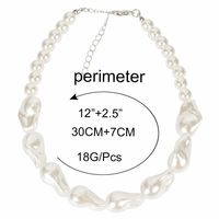 Temperament Geometric Shaped Imitation Pearl Handmade Beaded Necklace Female main image 6