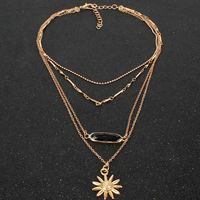 Personalized Accessories, Sun Flower Pendant, Multi-layer Necklace Female main image 5