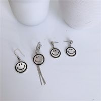 Metal Old Asymmetrical Personality Sweet Fashion Smile Earrings Earrings Female main image 1