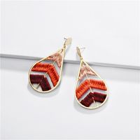 Jewelry Earrings Alloy Color Cotton Woven Hollow Leaves Female Earrings main image 4