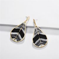 Jewelry Earrings Alloy Color Cotton Woven Hollow Leaves Female Earrings main image 5
