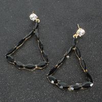 Metal Rhinestone Irregular Earrings Long Earrings Earrings Female main image 4