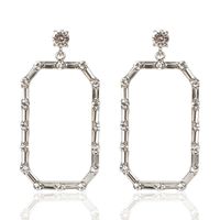 Mode Coréenne Simplicité Et Exagération Diamant Carré Ol Personnalisé Et Capricieux Stud Boucles D'oreilles Femme Boucles D'oreilles F3880 main image 1