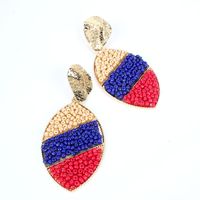 Europäischer Und Amerikanischer Schmuck Böhmische Mode Retro Regenbogen Serie Wasser Tropfen Reis Perlen Ohrringe Ohrringe F3300 main image 4