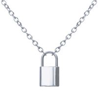 New Lock Metal Pendant Necklace Creative Wild Punk Wind Alloy Clavicle Chain sku image 2