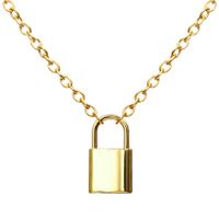 New Lock Metal Pendant Necklace Creative Wild Punk Wind Alloy Clavicle Chain sku image 1