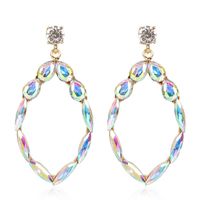 Colorful Diamond Earrings Fashion Personality Geometric Alloy Diamond Earrings Female sku image 1