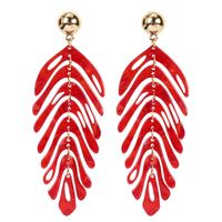 Européen Et Américain Acrylique Feuille En Forme De Boucle D'oreille Frais Simple Feuille D'acétate De Cellulose Feuille Boucles D'oreilles Exagéré Boucles D'oreilles F3830 sku image 1