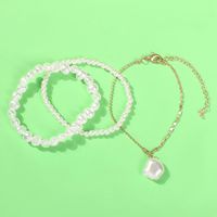 Fashion Holiday Style Pearl Three Piece Anklet Bracelet Nhmd155931 main image 3