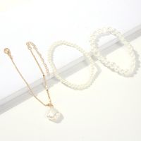 Fashion Holiday Style Pearl Three Piece Anklet Bracelet Nhmd155931 main image 5