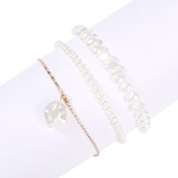 Fashion Holiday Style Pearl Three Piece Anklet Bracelet Nhmd155931 main image 6