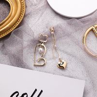 Irregular Love Pearl Tassel Earrings Nhms155992 main image 4