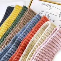 New Corn Grain Solid Color Scarf Knitted Wool Scarf Student Warm Scarf main image 5
