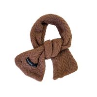 Button Solid Color Scarf Long Knitted Woolen Scarf Student Warm Bib Fashion main image 3