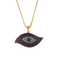 Fashion Necklace Micro-set Black Zircon Eyes Palm Drop Pendant Female Jewelry sku image 2