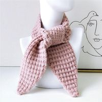 New Corn Grain Solid Color Scarf Knitted Wool Scarf Student Warm Scarf sku image 1