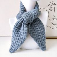 New Corn Grain Solid Color Scarf Knitted Wool Scarf Student Warm Scarf sku image 2