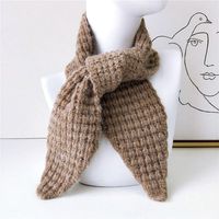 New Corn Grain Solid Color Scarf Knitted Wool Scarf Student Warm Scarf sku image 3