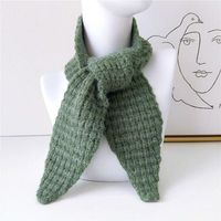 New Corn Grain Solid Color Scarf Knitted Wool Scarf Student Warm Scarf sku image 4