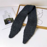 New Corn Grain Solid Color Scarf Knitted Wool Scarf Student Warm Scarf sku image 5