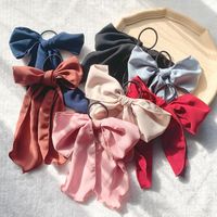 Bow Knot Rope Female Ponytail Fabric Streamer Super Fairy Simple Hair Rope Rubber Band Hair Ring main image 1