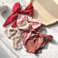 Bow Knot Rope Female Ponytail Fabric Streamer Super Fairy Simple Hair Rope Rubber Band Hair Ring main image 3