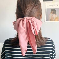 Bow Knot Rope Female Ponytail Fabric Streamer Super Fairy Simple Hair Rope Rubber Band Hair Ring main image 4