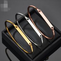 Fashion Jewelry Metal Plating English Letter C-shaped Bracelet Opening Lettering Bracelet main image 1