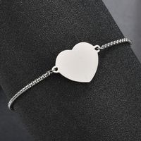 Fashion Heart 304 Stainless Steel 18K Gold Plated No Inlaid Bracelets In Bulk main image 6