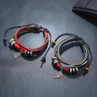 Jewelry Hand-knitted Leather Bracelet Multilayer Leather Bracelet Hand Strap main image 3