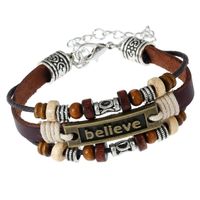 New Believe Leather Bracelet Men And Women Leather Bracelet main image 2