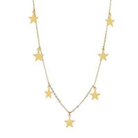 New Simple Smooth Five-pointed Star Necklace Female Geometric Stars Stainless Steel Sweater Clavicle Chain main image 1