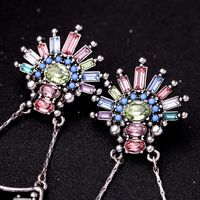 Earrings Ladies Long Retro Diamond-studded Alloy Earrings main image 4